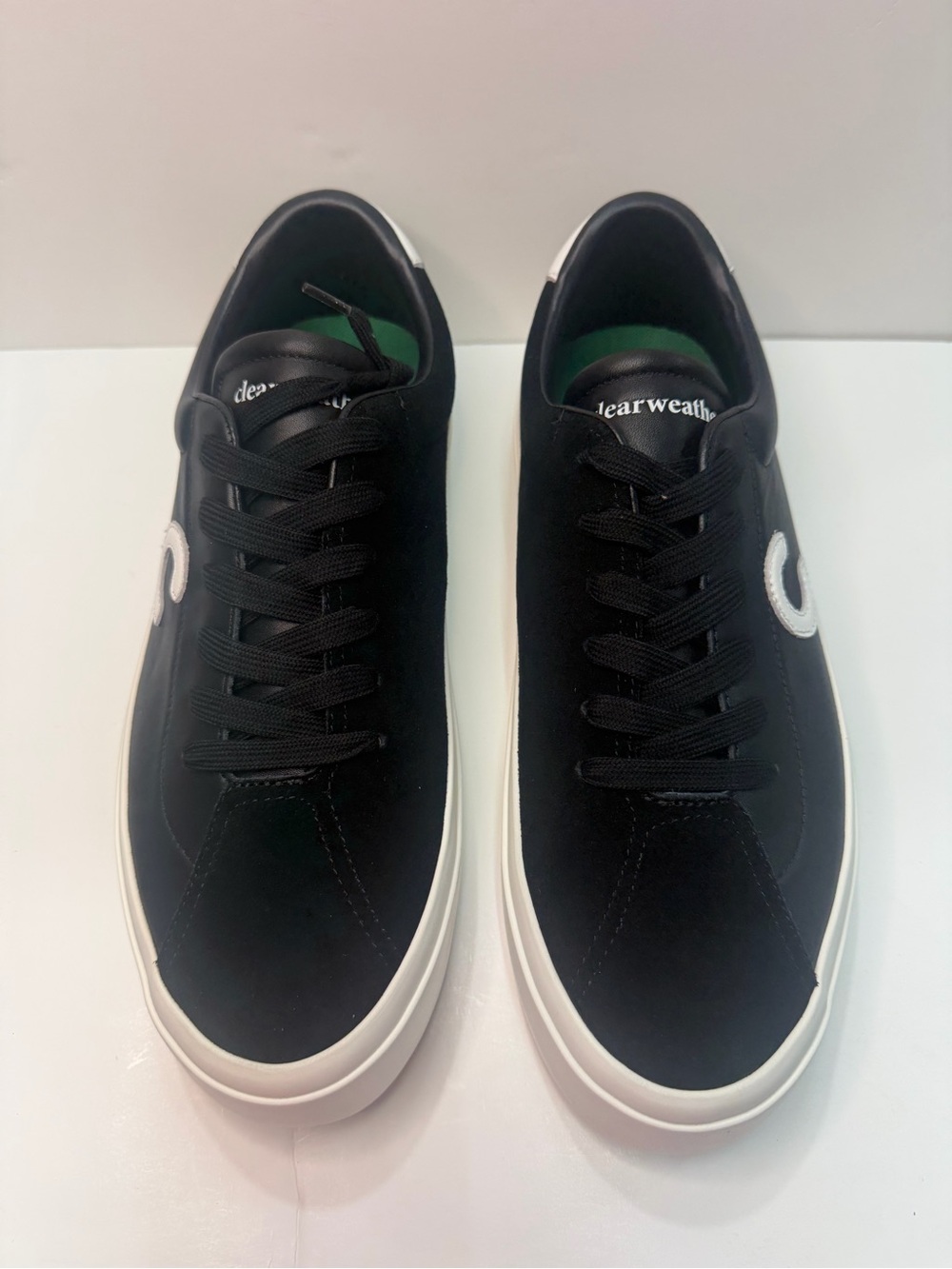 Clearweather Men’s Black Low-Profile Sneakers with White Outsole